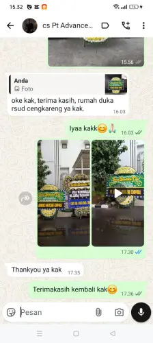 Testimonial Papan Bunga Pernikahan tanjunglaya